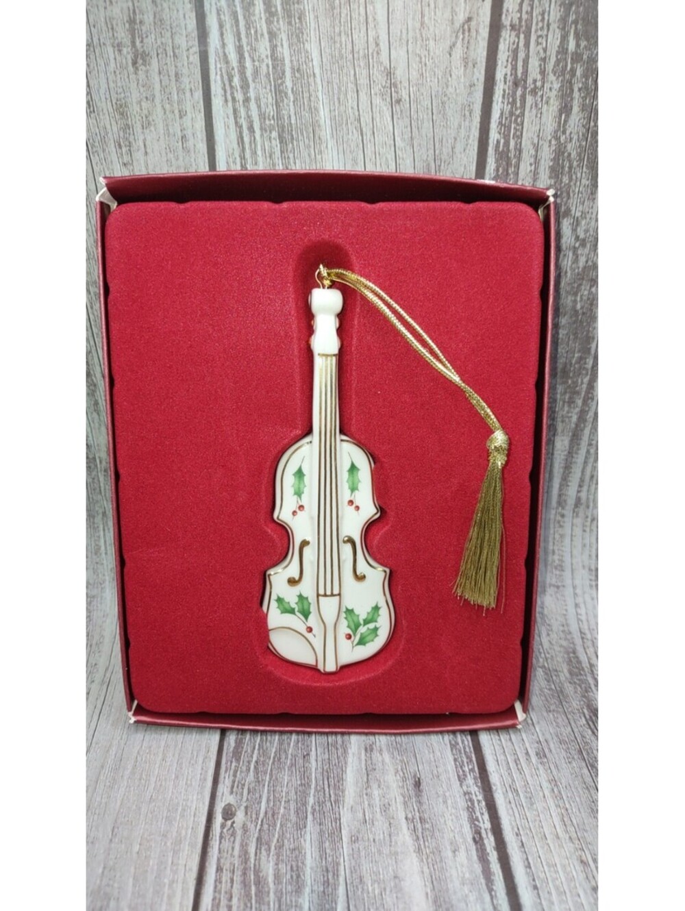 Lenox Holiday Violin Christmas Ornament